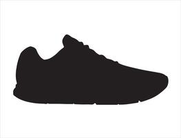 Running shoes silhouette vector