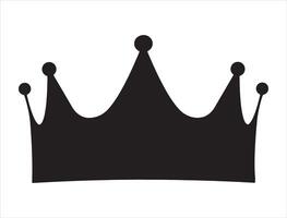princesa corona silueta en blanco antecedentes vector