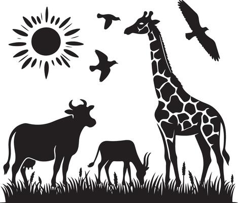 Animal Stencil Vector Art, Icons, and Graphics for Free Download