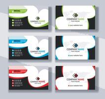 corporativo negocio tarjeta moderno diseño, profesional y minimalista negocio tarjeta diseño, contacto tarjeta para compañía, creativo y limpiar doble lado negocio tarjeta modelo vector
