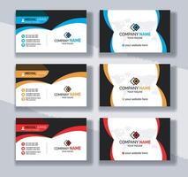 corporativo negocio tarjeta moderno diseño, profesional y minimalista negocio tarjeta diseño, contacto tarjeta para compañía, creativo y limpiar doble lado negocio tarjeta modelo vector