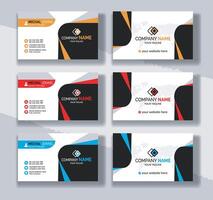 corporativo negocio tarjeta moderno diseño, profesional y minimalista negocio tarjeta diseño, contacto tarjeta para compañía, creativo y limpiar doble lado negocio tarjeta modelo vector