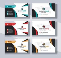 corporativo negocio tarjeta moderno diseño, profesional y minimalista negocio tarjeta diseño, contacto tarjeta para compañía, creativo y limpiar doble lado negocio tarjeta modelo vector