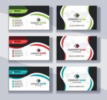 corporativo negocio tarjeta moderno diseño, profesional y minimalista negocio tarjeta diseño, contacto tarjeta para compañía, creativo y limpiar doble lado negocio tarjeta modelo vector