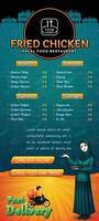 Menu Template for Friedchicken restaurant vector