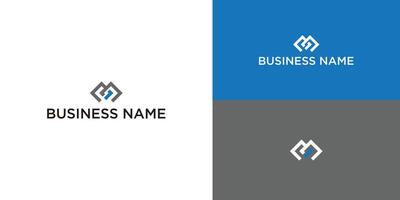 Flat design MS logo template vector
