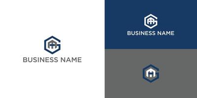 luxurious letter MG logo hexagon shape design template vector