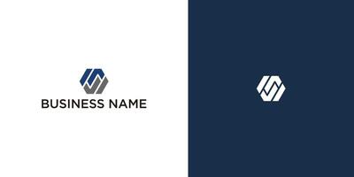 Initial letter MW or W M Logo for creative industry, web, business and company. vector