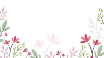 Abstract flower background design floral border frame vector