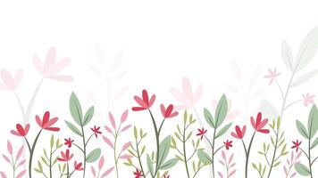 Abstract flower background design floral border frame vector