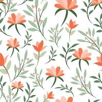 Abstract flower background design floral border frame vector