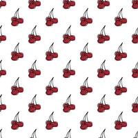 Seamless pattern with cherry doodle for decorative print, wrapping paper, greeting cards, wallpaper and fabric vector