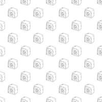 Seamless pattern with sushi roll for decorative print, wrapping paper, menu, wallpaper and fabric vector