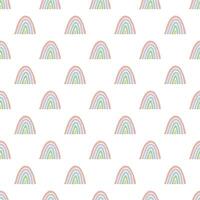 Seamless pattern with rainbow doodle for decorative print, wrapping paper, greeting cards, wallpaper and fabric vector