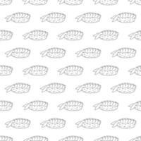 Seamless pattern with sushi for decorative print, wrapping paper, menu, wallpaper and fabric vector