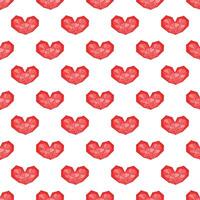 Seamless pattern with hand drawn heart doodle for decorative print, wrapping paper, greeting cards and fabric vector