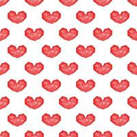 Seamless pattern with hand drawn heart doodle for decorative print, wrapping paper, greeting cards and fabric vector