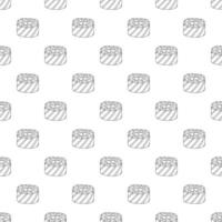 Seamless pattern with sushi roll for decorative print, wrapping paper, menu, wallpaper and fabric vector
