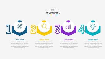 Three Step Infographic label design template with line icons. process steps diagram, presentations, workflow layout, banner, flow chart, info graph illustration. vector