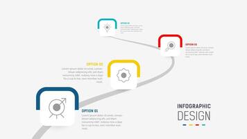 Three Step Infographic label design template with line icons. process steps diagram, presentations, workflow layout, banner, flow chart, info graph illustration. vector