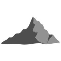 a mountain peak is shown in a flat style vector