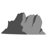 a mountain peak is shown in a flat style vector