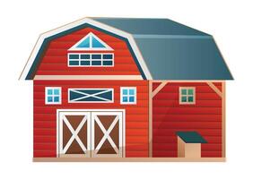 Barn house building illustration. Farm building isolated on white background vector