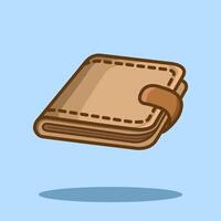 Wallet Cartoon illustration. Wallet. Wallet money coin illustration and icon for print and digital design vector