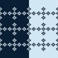 tradicional étnico motivos ikat geométrico tela modelo cruzar puntada.ikat bordado étnico oriental píxel Armada azul antecedentes. resumen, ilustración. textura, decoración, papel tapiz. vector