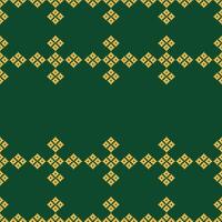 tradicional étnico motivos ikat geométrico tela modelo cruzar puntada.ikat bordado étnico oriental píxel verde antecedentes. resumen, ilustración. textura, decoración, papel tapiz. vector