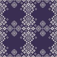 tradicional étnico motivos ikat geométrico tela modelo cruzar puntada.ikat bordado étnico oriental píxel púrpura Violeta antecedentes. resumen, ilustración. textura,bufanda,decoración,papel tapiz. vector