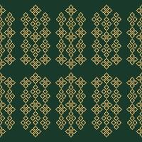 tradicional étnico motivos ikat geométrico tela modelo cruzar puntada.ikat bordado étnico oriental píxel verde antecedentes. resumen, ilustración. textura, decoración, papel tapiz. vector