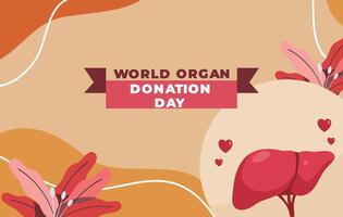 World organ donation day flat illustration vector