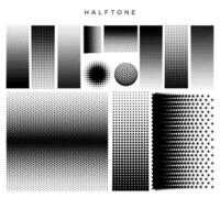 halftone dot with various styles vector