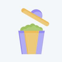 Icon Waste. related to Delete symbol. flat style. simple design illustration vector