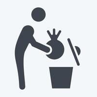 Icon Garbage. related to Delete symbol. glyph style. simple design illustration vector