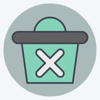 Icon Delete. related to Delete symbol. color mate style. simple design illustration vector