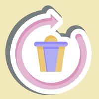 Sticker Deleting. related to Delete symbol. simple design illustration vector