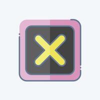 Icon Delete Button. related to Delete symbol. doodle style. simple design illustration vector