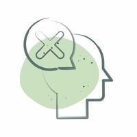 Icon Refuse. related to Delete symbol. Color Spot Style. simple design illustration vector