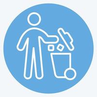 Icon Throw. related to Delete symbol. blue eyes style. simple design illustration vector