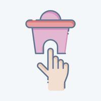 Icon Delete 2. related to Delete symbol. doodle style. simple design illustration vector