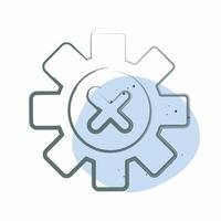 Icon Error. related to Delete symbol. Color Spot Style. simple design illustration vector