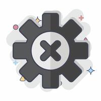 Icon Error. related to Delete symbol. comic style. simple design illustration vector