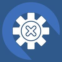 Icon Error. related to Delete symbol. long shadow style. simple design illustration vector