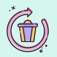 Icon Deleting. related to Delete symbol. MBE style. simple design illustration vector