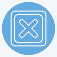 Icon Delete Button. related to Delete symbol. blue eyes style. simple design illustration vector