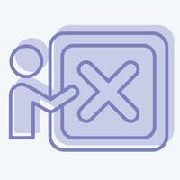 Icon Dismiss. related to Delete symbol. two tone style. simple design illustration vector