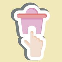 Sticker Delete 2. related to Delete symbol. simple design illustration vector