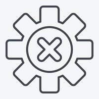 Icon Error. related to Delete symbol. line style. simple design illustration vector